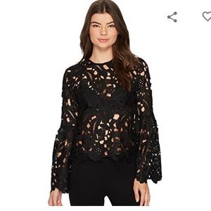 NWOT Bell sleeve crochet knit top